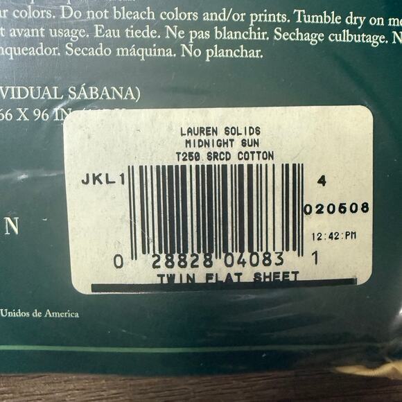 NEW RALPH LAUREN TWIN FLAT SHEET SOLID YELLOW MIDNIGHT SUN - Picture 4 of 8